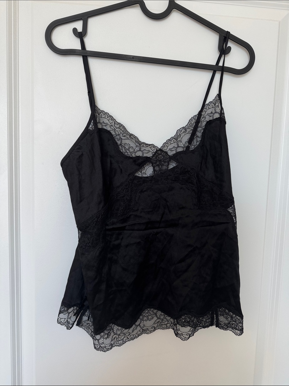 Agent Provocateur Black Satin Lace Camisole